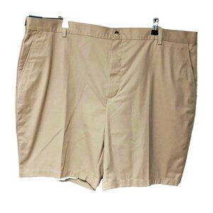NWT Jos A Bank Shorts Men's 46 Stays Cool Moisture Wick Tan Beige $89 Flat Front